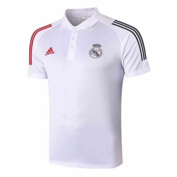 Polo Real Madrid 2020 2021 Blanco Rojo